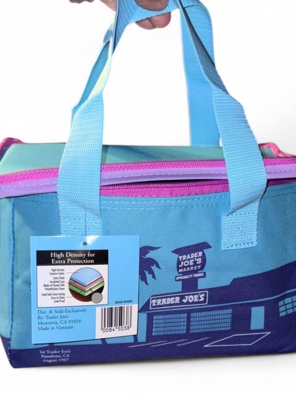 Trader Joe’s Summer Blue and Purple Lunch Box